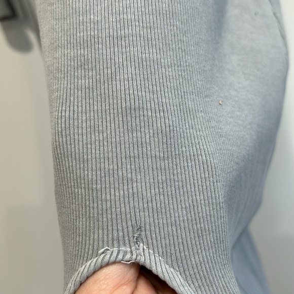 NSF RIB KNIT CASUAL CHIC STORMY GREY Lounge MIDI DRESS W SLIT WOMENS XL NEW NWT - Picture 6 of 7